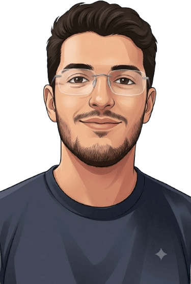 Cartoon illustration of Savio Suhett